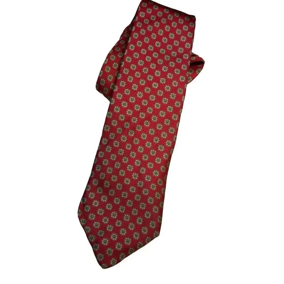 Brooks Brothers Men's Red Floral Printed Silk Neck Tie Size OS - Picture 3 of 5